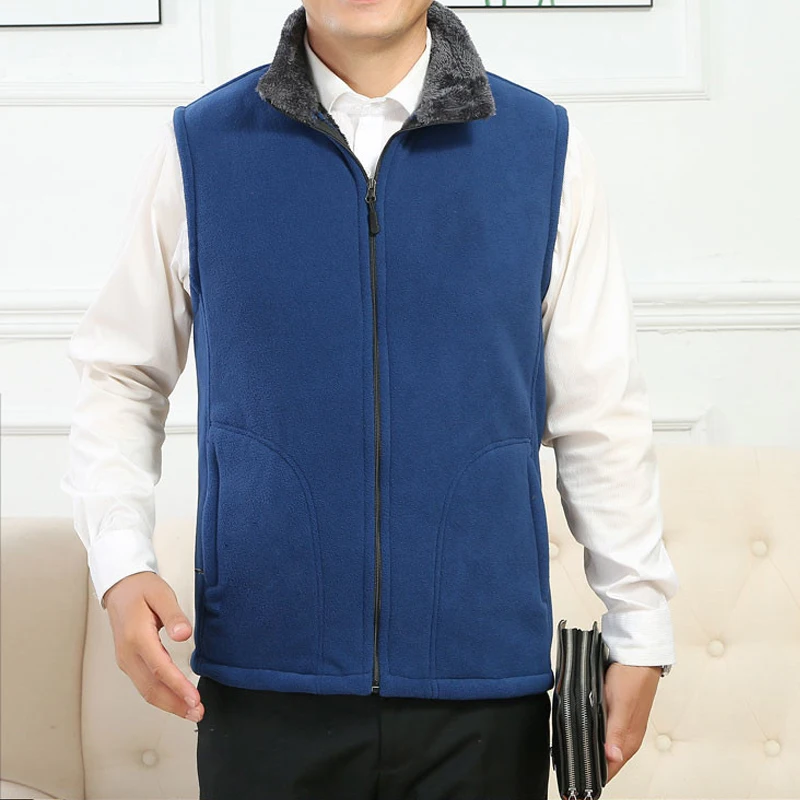

Winter Autumn Warm Fleece Vest Jacket Casual Plush Waistcoat Military Fishing Hunting Outdoor Thermal Sportswear Plus Size L-5XL