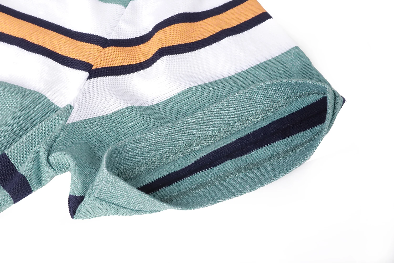 

DRONKON 2021 Hot Sale Men Green Business Striped Short Sleeve Lapel Polo Shirts Male Comfortable Casual Fashion Slim Fit Polos