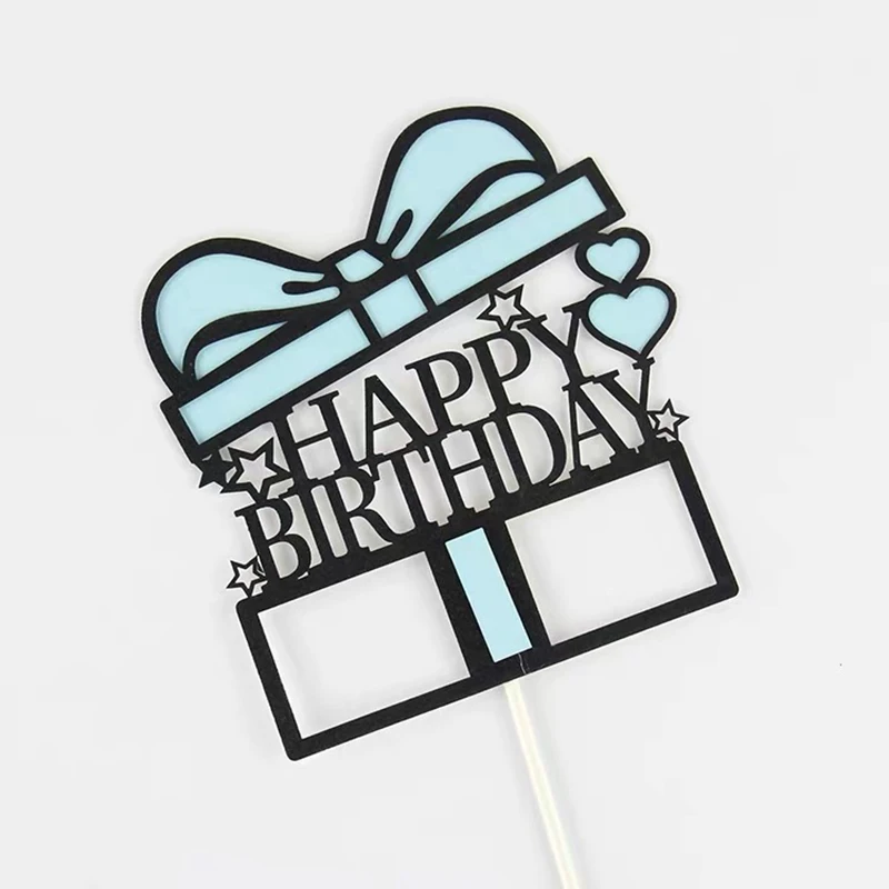 С днем рождения партии поставки кекс Топпер день детей ребенка с вставка для