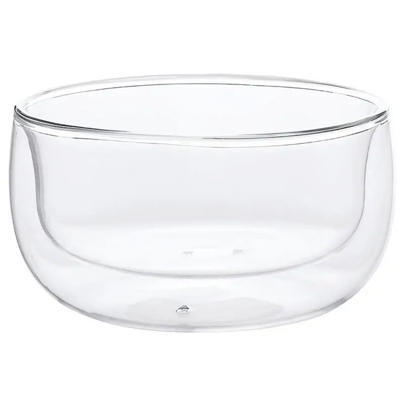 Durable Double Wall Glass Clear Handmade Food Containers Dessert Bowl Healthy Pudding Bowls Jelly Insulated Shot | Дом и сад