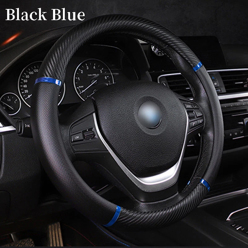 Чехол на руль из углеродного волокна для Audi A4 B7 B5 A6 C6 Q5 Honda Civic 2006-2011 подходит Accord CRV
