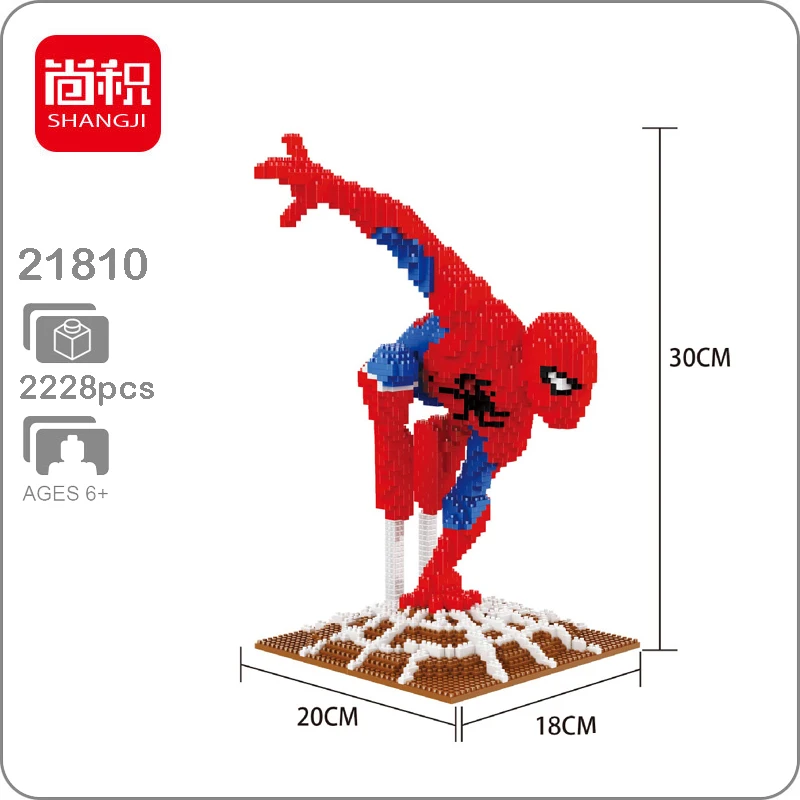 В Марвел Мстители паук герой сделай сам 3D модель алмаз Мини Строительные