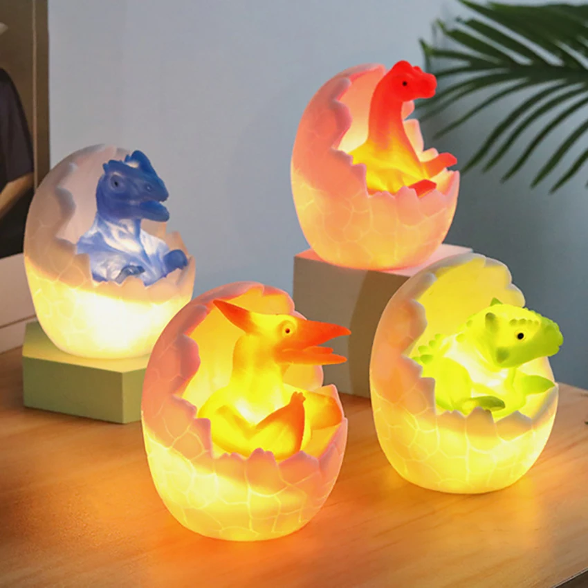 Динозавр ночной Светильник для детей 3D яйцо динозавра светящиеся игрушки Ночной