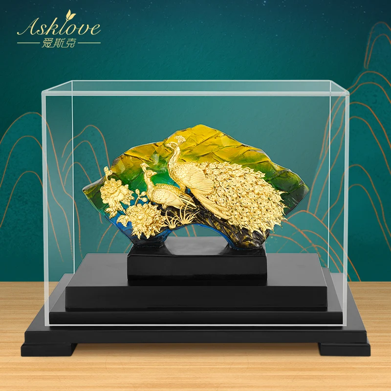 

Креативная статуя павлина из золотой фольги, украшения для дома, декор для гостиной, телевизора, винного шкафа
