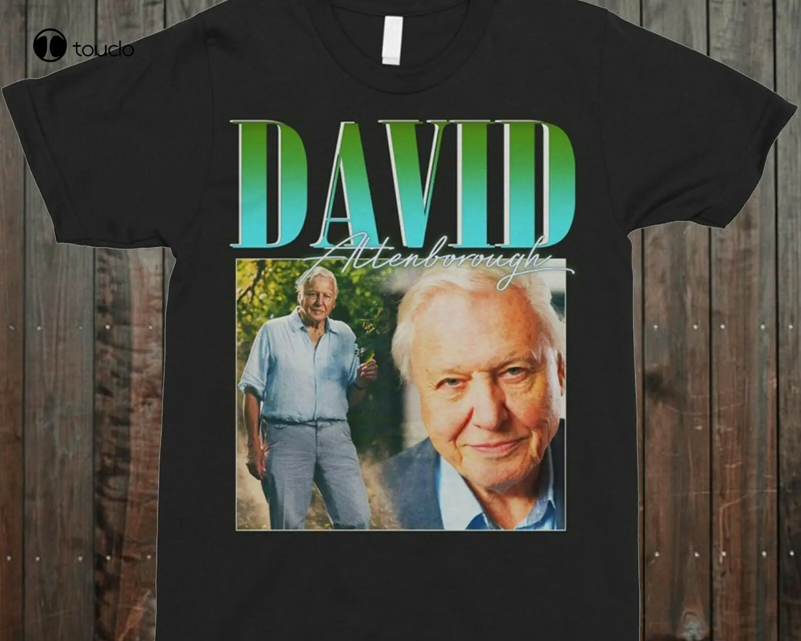 

David Attenborough 90S Crewneck Vintage T-Shirt Tee Shirt Custom aldult Teen unisex digital printing Tee shirt fashion funny new