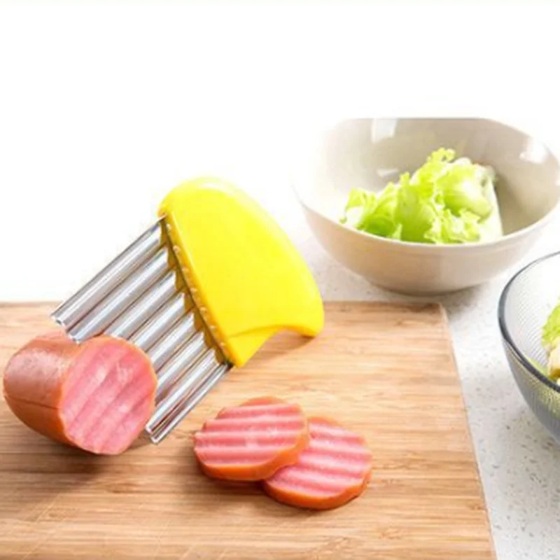 Нержавеющая сталь волнообразный резак для овощей картофеля моркови