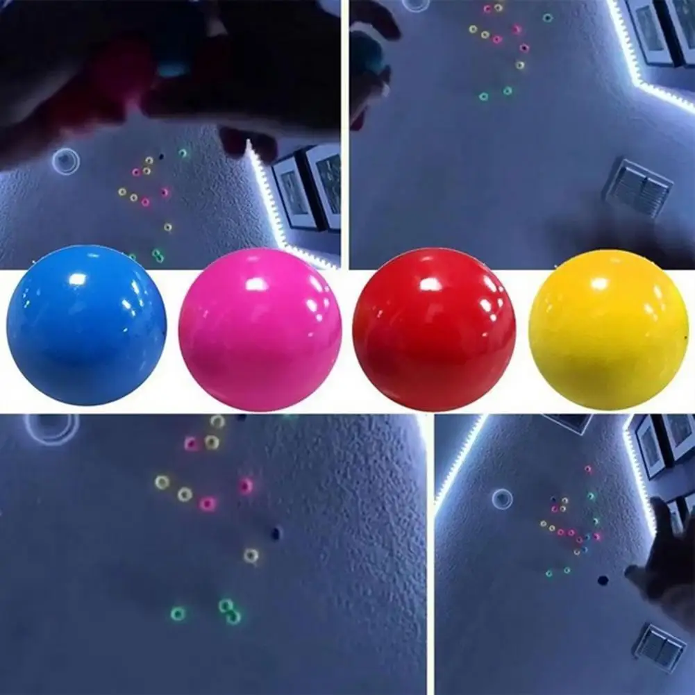 

Round Ball Mini Decompression Random Color Elastic Sticky Ball Squeeze Decompression Stress Relief Hand Fidget Toys For Kid Gift