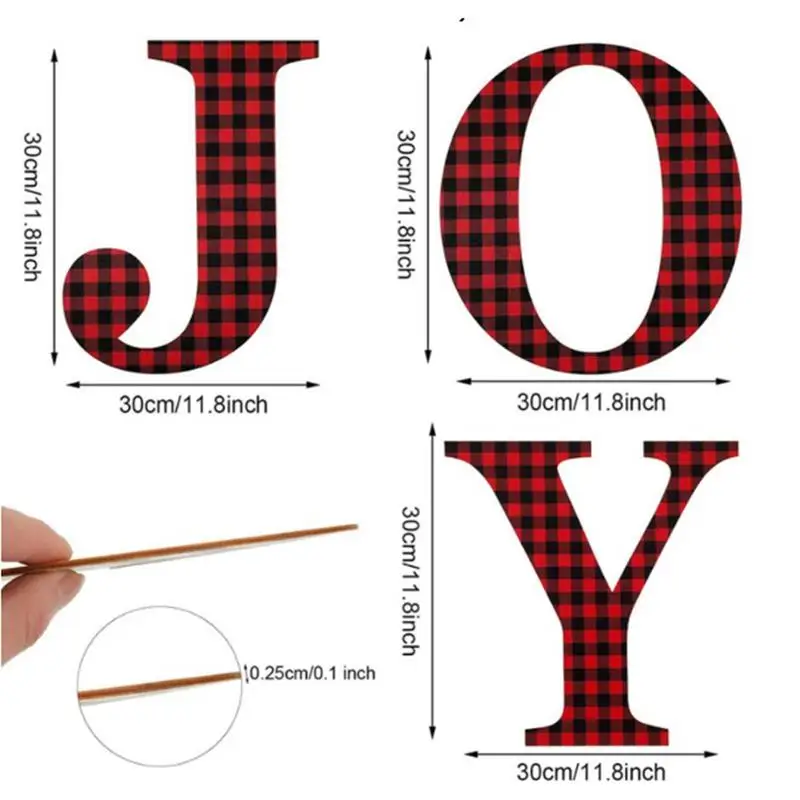 Christmas Joy Table Decoration Mantel Fireplaces Letter Sign Wood Decorations For Home #20 | Дом и сад