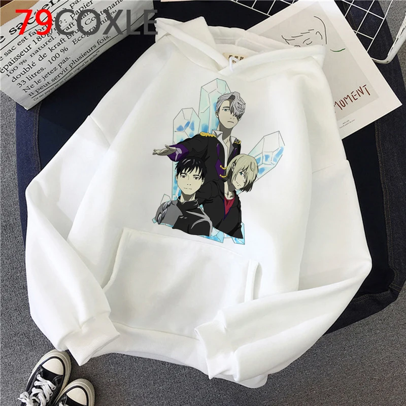 

Yuri on Ice толстовки женские с принтом гранж Ulzzang Корея женские толстовки с капюшоном корейские