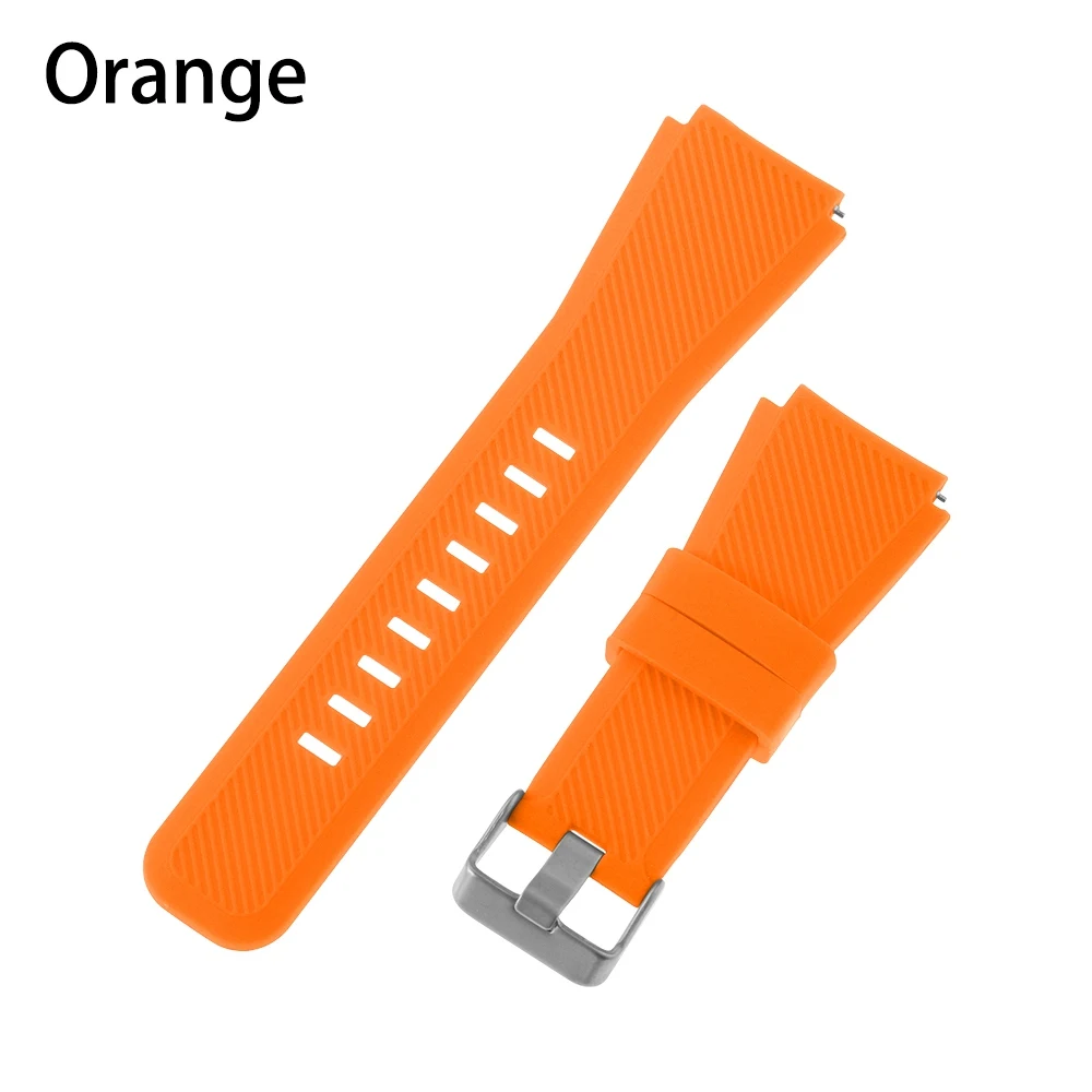 orange MIIQNUS мягкий силиконовый ремешок 22 мм для часов huawei GT/GT2, спортивный ремешок, сменные ремешки для часов, аксессуары для умных часов - Цвет: orange