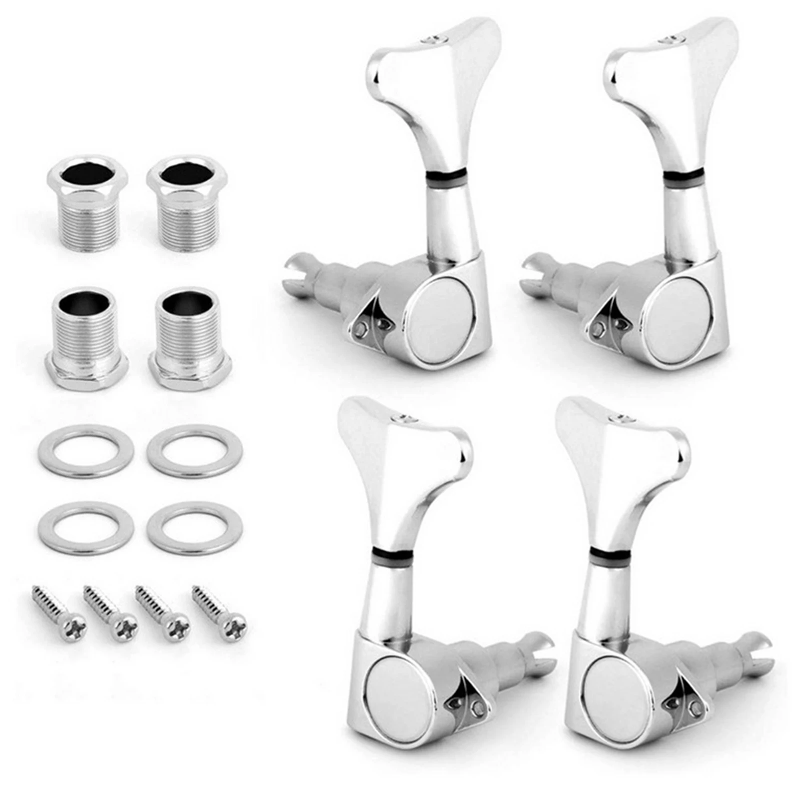 

Metallor Guitar Sealed Tuners Tuning Pegs Machine Heads 2R2L For 4 String Bass