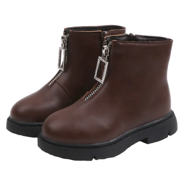 Модные детские ботинки для девочек Сезон осень зима Детские Ботинки Martin из