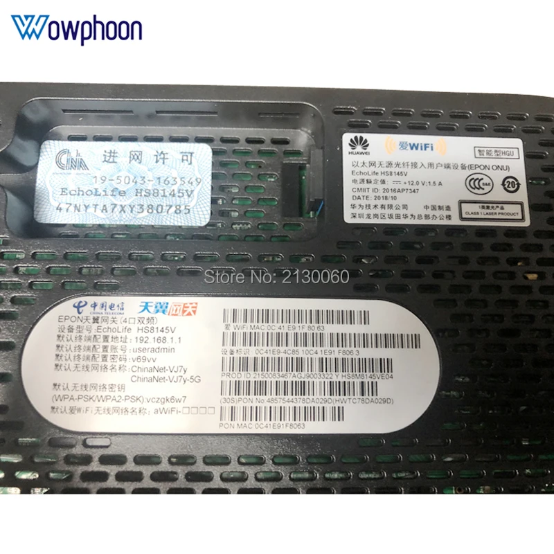 100% новый Huawei EPON HS8145V 4GE + 1Tel 1USB Wi-Fi (2 4 ГГц/5 ГГц) Ftth Epon ONU ONT прекращения волокна
