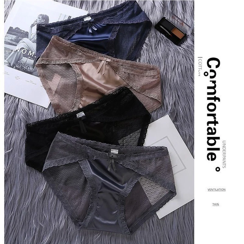 3 шт./лот модное хлопковое кружевное женское нижнее белье сексуальные трусики