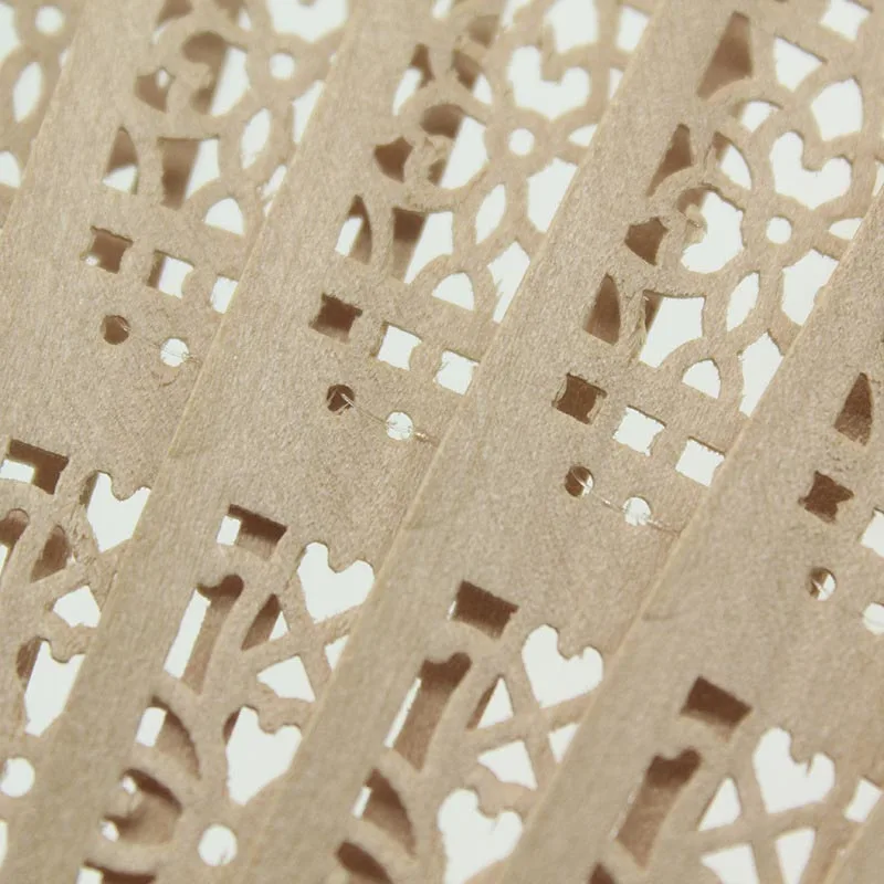 Китайский Оригинальный Деревянный ручной цветок бамбуковый Карманный веер для