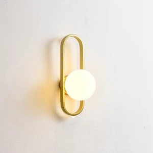 Modern Minimalist Wall Lamps Living Room Bedroom Bedside AC96V-260V LED Sconce black Gold Lamp Aisle Lighting Decoration