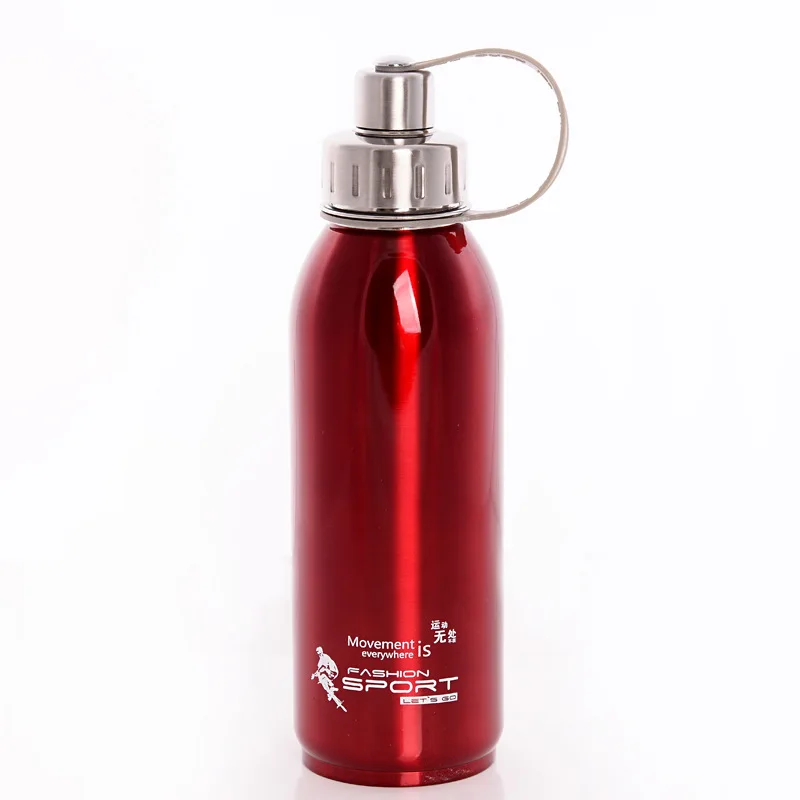 Термобутылка для воды спортивная из нержавеющей стали с двойными стенками