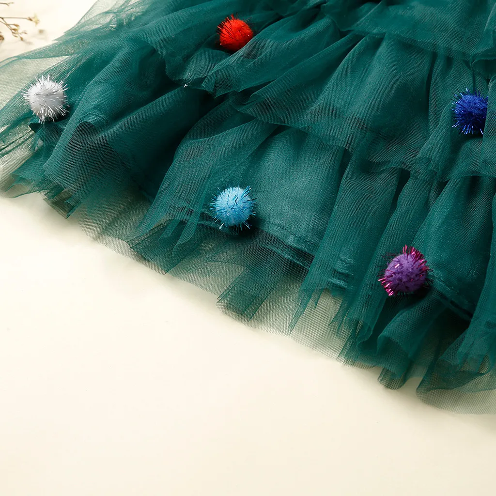 Взрывобезопасное платье для девочек зеленая сетчатая пряжа золотой бархат без