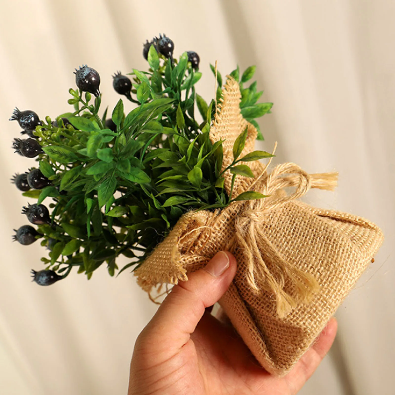 

Искусственный льняной букет на стол 22 см в американском пасторальном стиле, украшение искусственные цветы