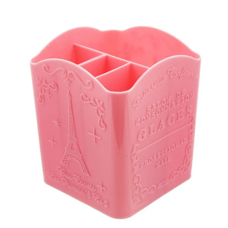 Косметические кисти ручки держатель для хранения коробка 4 отделения пустая