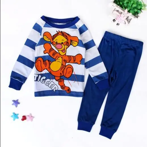 Весенние детские пижамы Топы костюм одежда детская для мальчиков и девочек