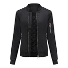 2021 Повседневная куртка-бомбер, женские черные и зеленые пальто и куртки, Женская ветровка