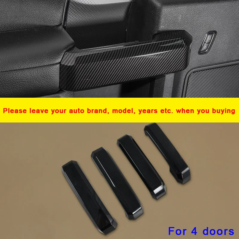 

Карбоновая внутренняя дверная ручка, верхний слой стержня, облицовочные молдинги, отделка для Ford F-150 Raptor 2017-2020, автомобильные аксессуары для...