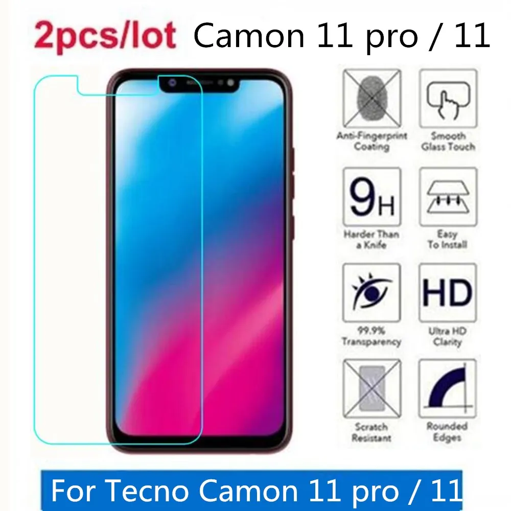 Закаленное стекло для Tecno Camon 11 pro 2.5D Premium защитная пленка экрана Защитная