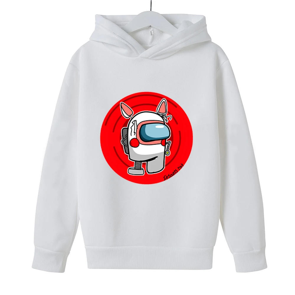 

Jogging Child Boy Children's Hooded Sweatshirt New 2021 Spring Autumn Boys Girls Tops Loose Cartoon Among Us Game Print Fashion