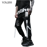 streetwear hip hop joggers men cargo pants pockets 2021 new black track tactical casual ribbons male trousers sweatpants
