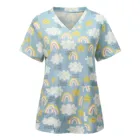 Рубашка женская с коротким рукавом и V-образным вырезом