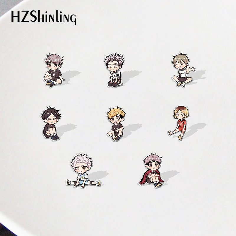 Новое поступление Haikyuu мультфильм Kozume Kenma узор аниме акриловые заколки для