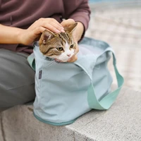 pet bag foldable multi use polyester wide application skin friendly puppy portable travel outdoor pet dog carrier bag