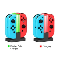 led charging dock station charger cradle for nintendo switch 4 joy con controllers 4 in 1 charging stand for nintendo switch ns