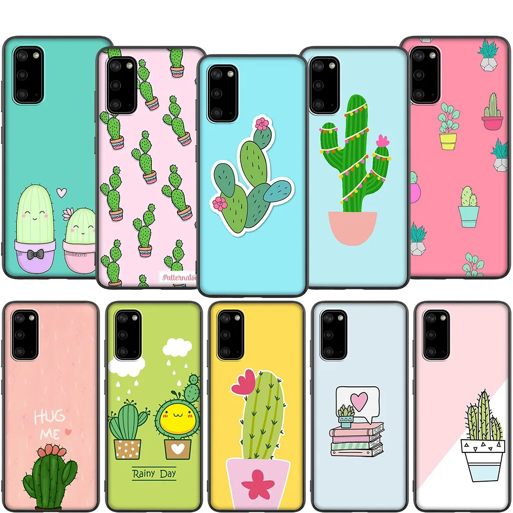 Мягкий чехол Lavaza с кактусами и растениями для Samsung Note A3 A5 A6 A7 A8 A9 A10s A20s A30s A40s A50s 10 A70 8