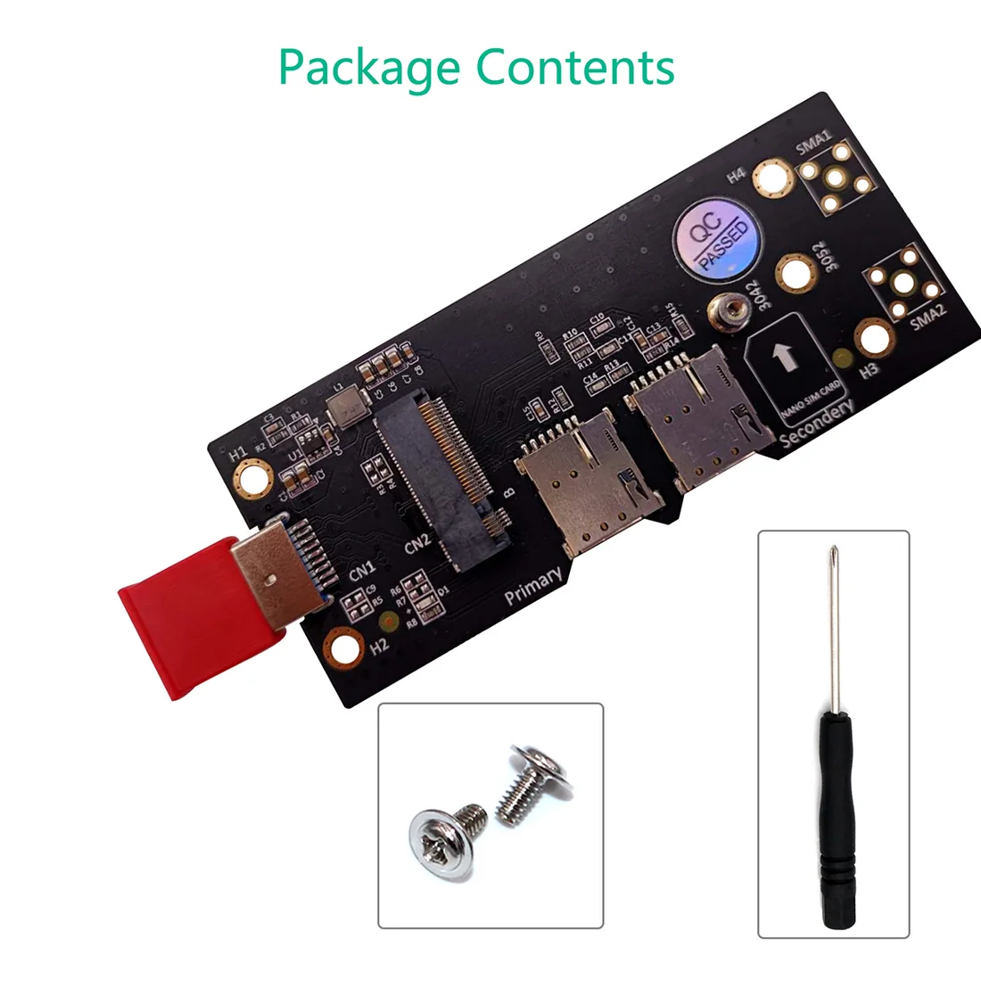 Адаптер для переходника NGFF M.2 Key B USB 3 0 с двумя слотами SIM карт NANO разъема WWAN/LTE|Платы