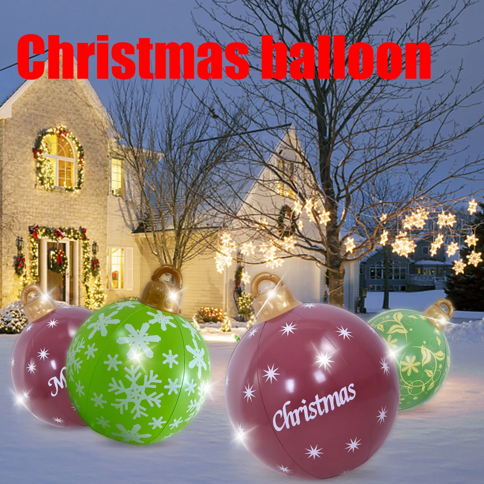 

Giant Christmas PVC Iatable Decorated Ball Christmas Iatable Outdoor Decorations Holiday Iatables Balls Decoration With