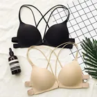 Женские Бесшовные бюстгальтеры, спортивный бюстгальтер пуш-ап, сексуальный бюстгальтер без косточек, майка, дышащая накладка на грудь, Спортивное нижнее белье, нижнее белье