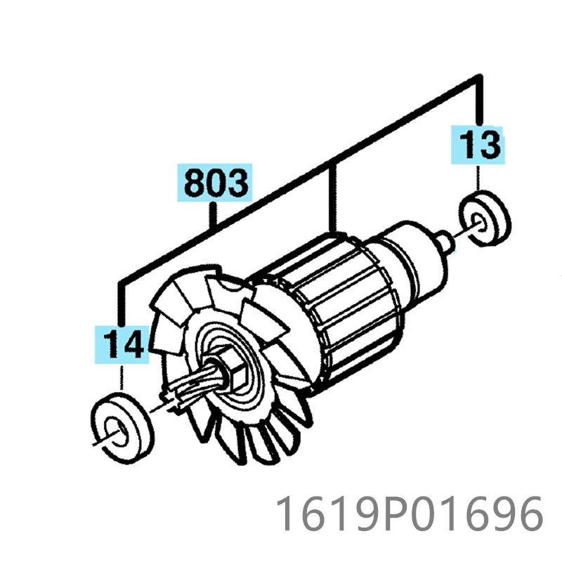 Якорный ротор для BOSCH GKS85 GKS235 GKS85G 1619P01696 циркулярная ручная пила электроинструмент