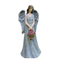 handmade european style flower fairy ornaments resin angel characters sculptured garden decorations courtyard decoration