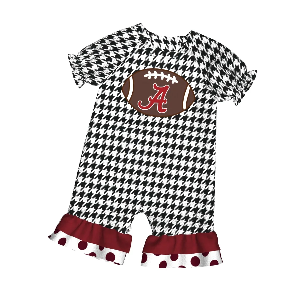 Новый модный детский футбольный Песочник с вышивкой летняя хлопковая одежда