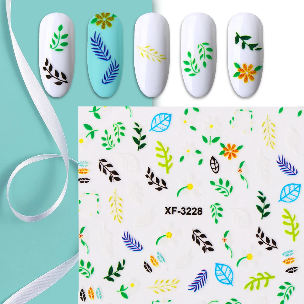 Новые летние стили наклейки для ногтей цветок одна линия кактус авокадо водяной