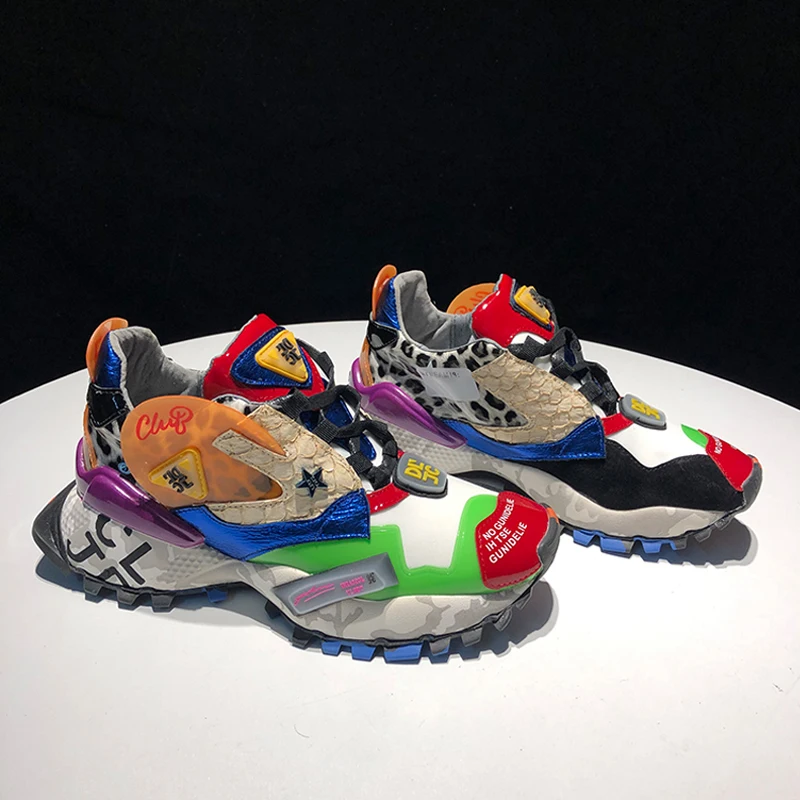 GCYFWJ/женские кроссовки с леопардовым принтом обувь на платформе со шнуровкой