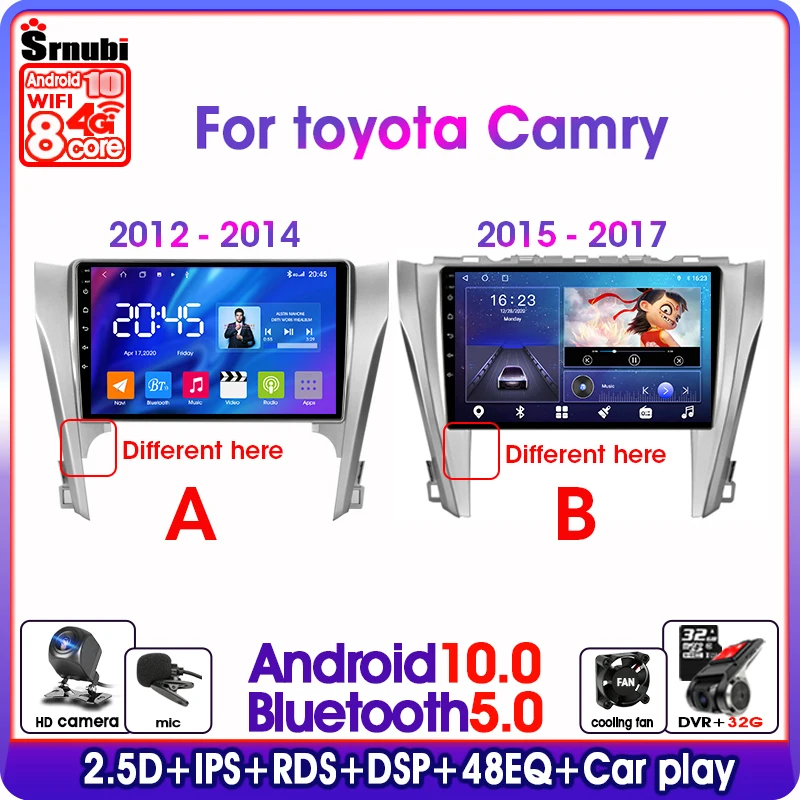 Автомагнитола на Android 10 0 мультимедийный проигрыватель для Toyota Camry 2012 2017 2din GPS