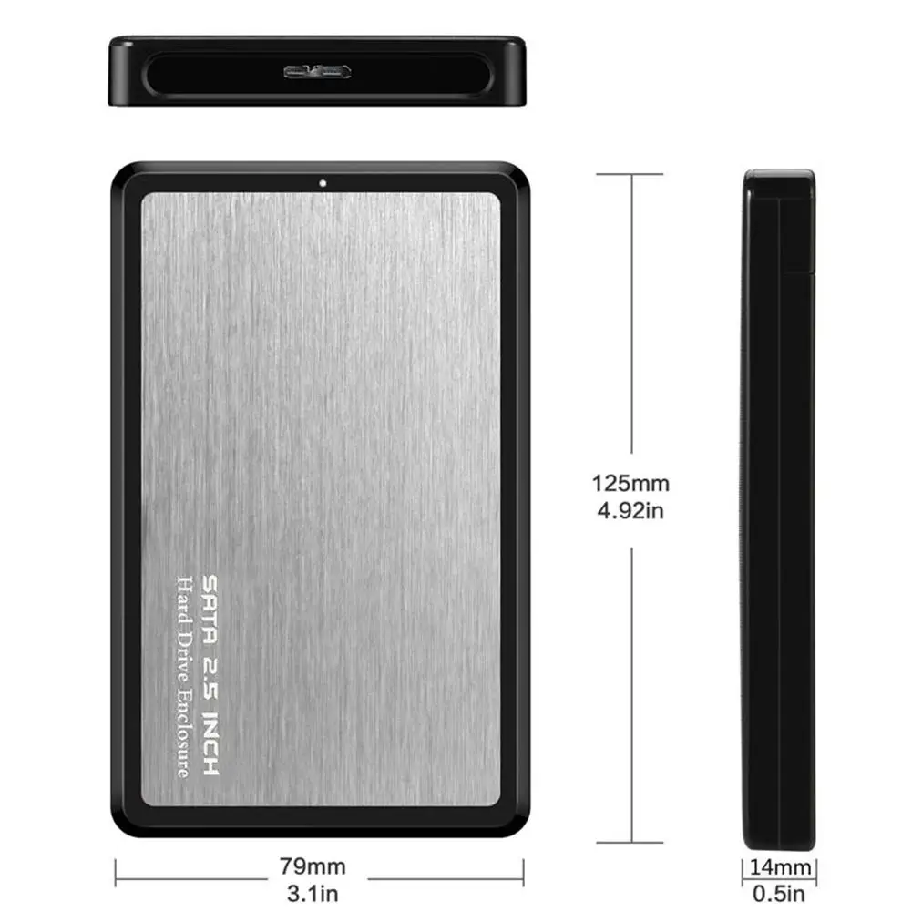 

2.5 inch Aluminum Hard Disk Case USB 3.0 to SATA HDD SSD Mobile Enclosure 5Gbps Portable Slide Computer Accessories