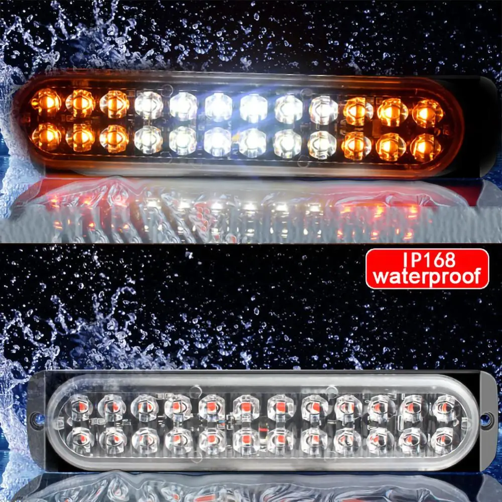 

Car Truck Emergency Warning Hazard Flash Strobe LED Light Bar Double Side Emergency Warning Flash Strobe Light