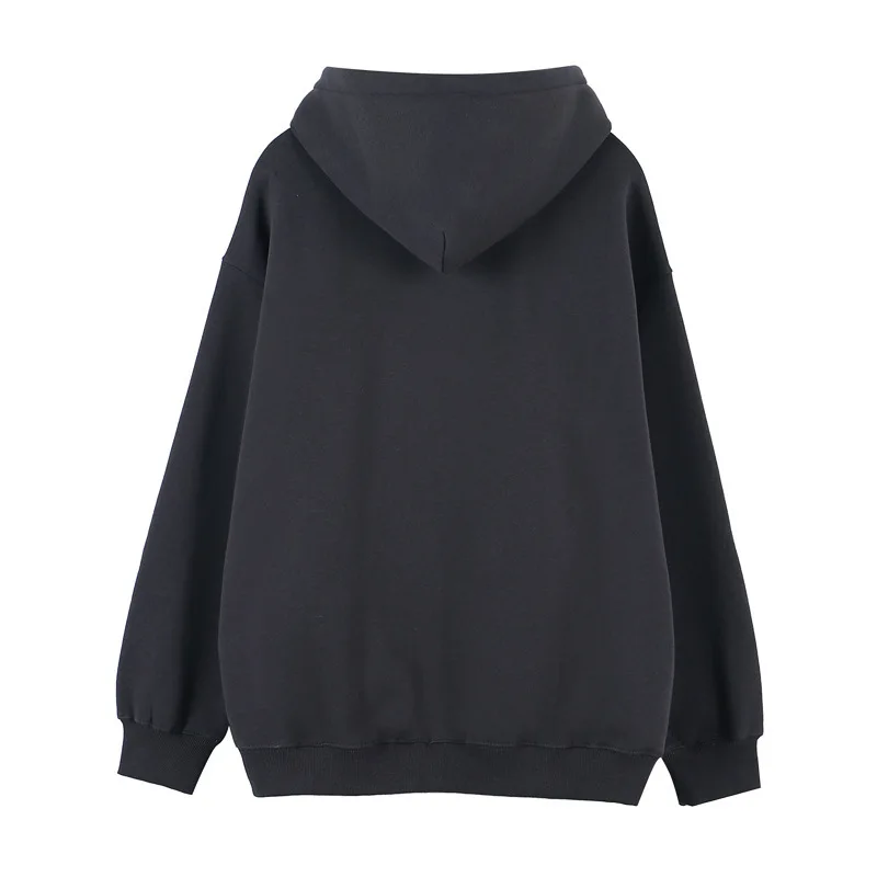 

Autumn Winter Plus Velvet Thick Hoodies Hip Hop Mask Print Hooded Sweatshirts Fashion Couple Coat Tops Loose Pullover Hoodie Men