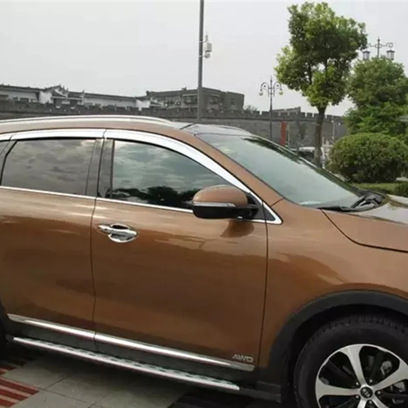 Use For Kia Sorento Window Visor 2015--2019 Year Plating Side Sun Rain Protection Shield Exterior Body Kit Accessories 6 Pcs | Автомобили