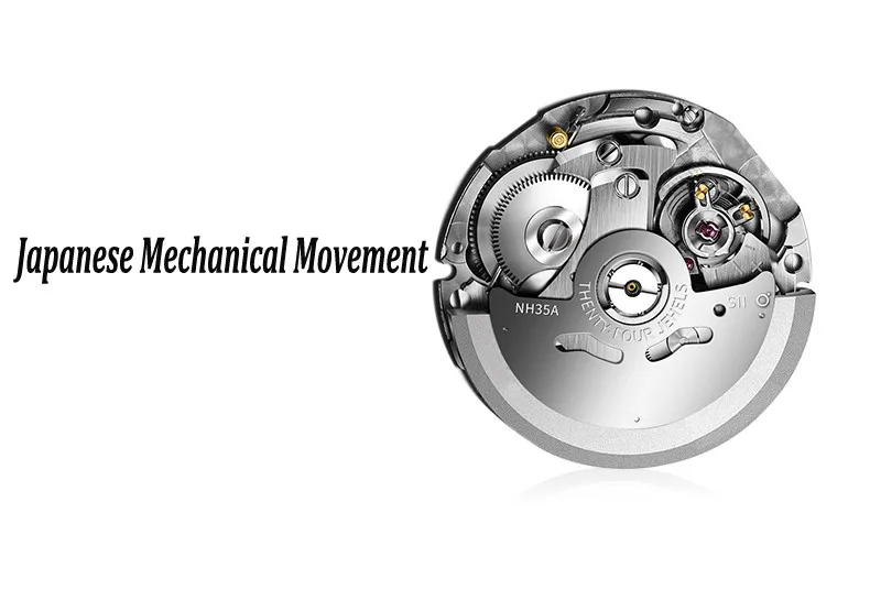 Часы BINGER Мужские механические водонепроницаемые с автоподзаводом 50 м черная