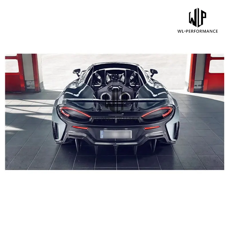 600LT Стиль углеродного волокна передний задний бампер боковые юбки спойлер капот